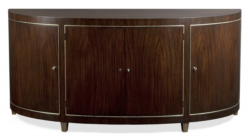 Denham Demilune Cabinet - Wood Finish