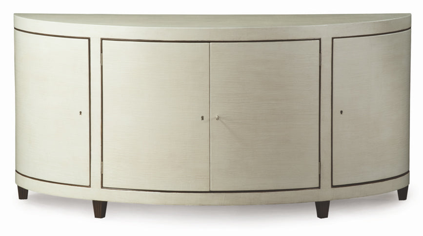 Denham Demilune Cabinet - Crackled Linen