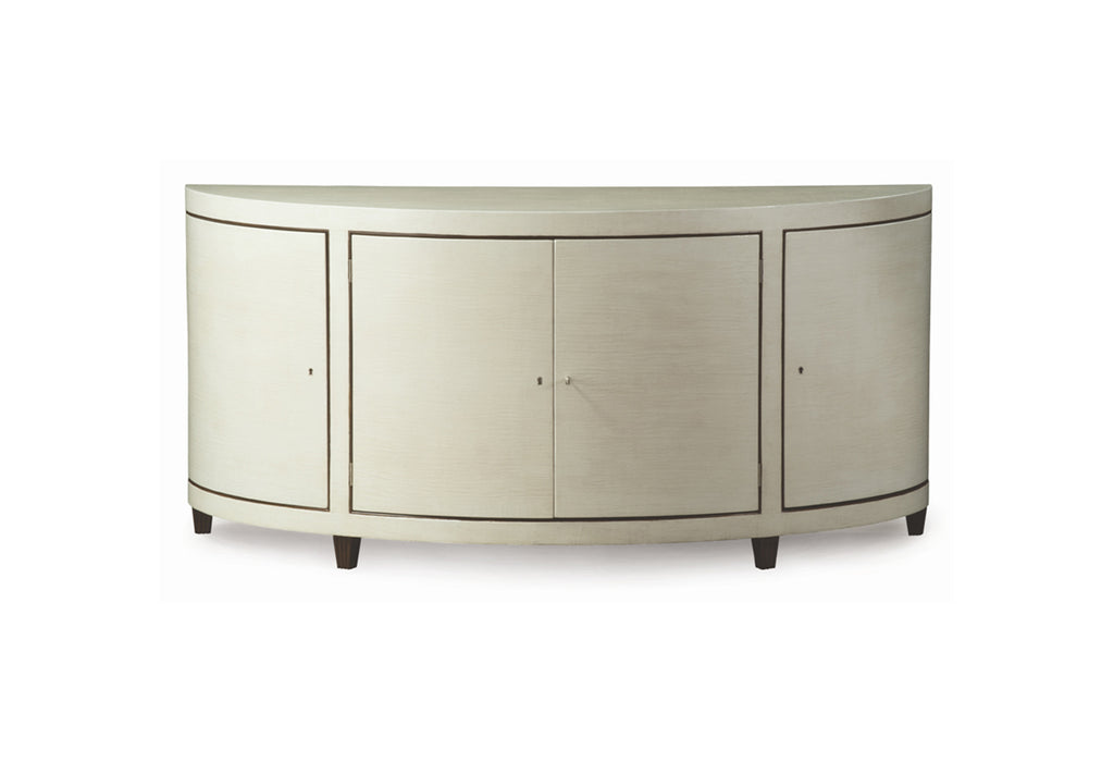 Denham Demilune Cabinet - Crackled Linen