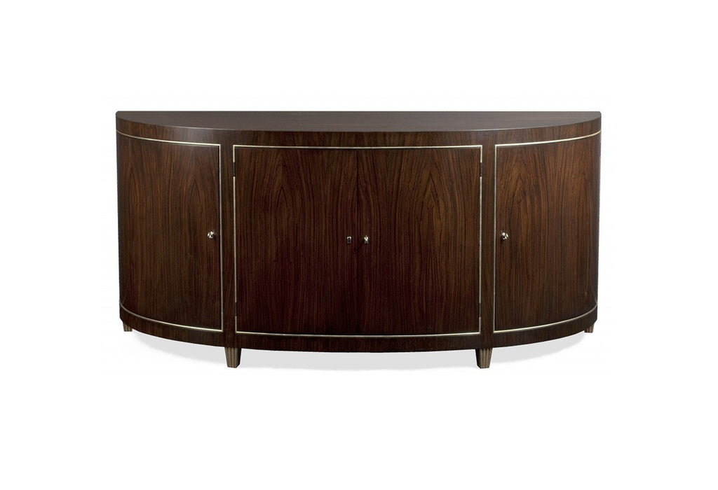 Denham Demilune Cabinet - Wood Finish